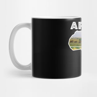 African Wildlife Continent Collage Mug